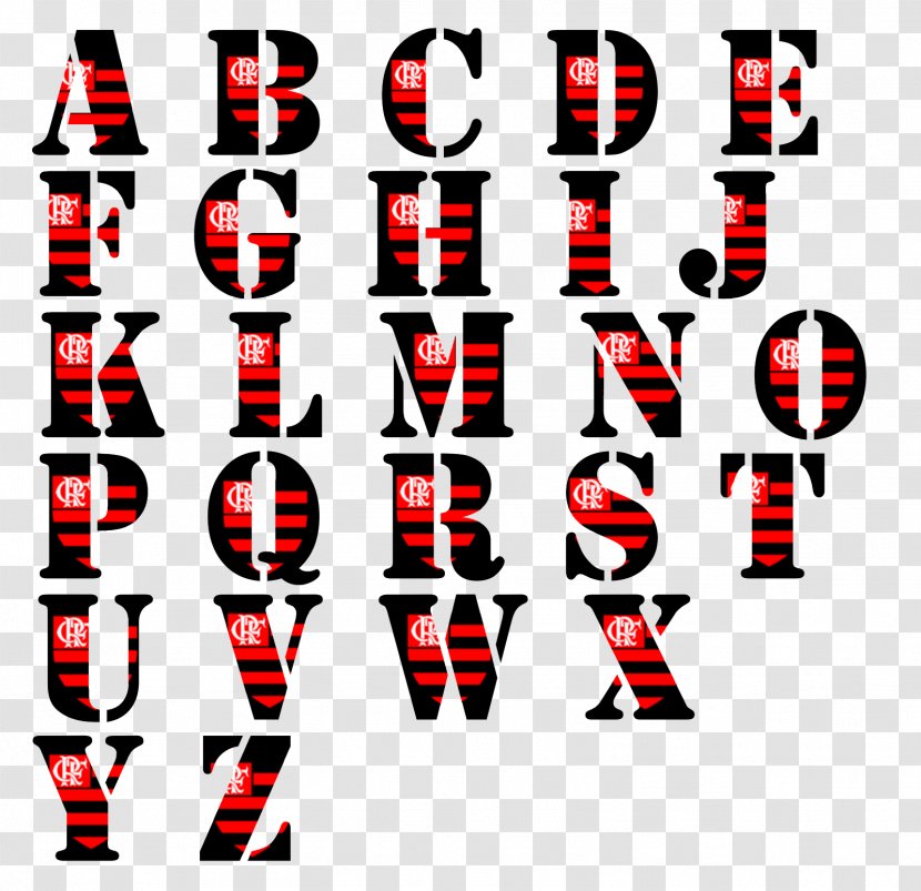 Clube De Regatas Do Flamengo Alphabet Letter Font - ALPHABETS Transparent PNG