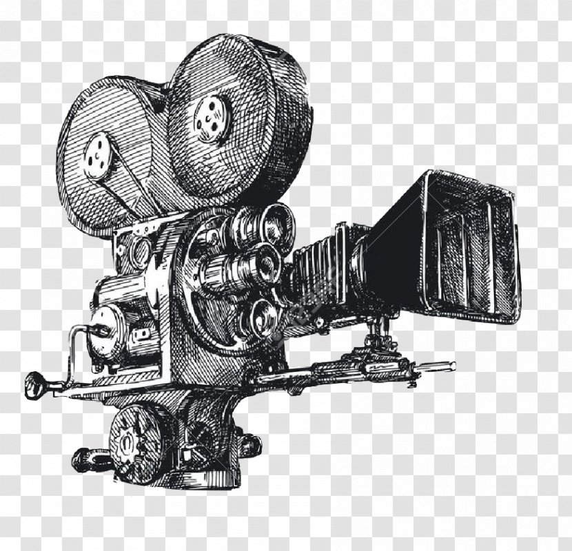 Drawing Photography Movie Camera Film - Operator Transparent PNG