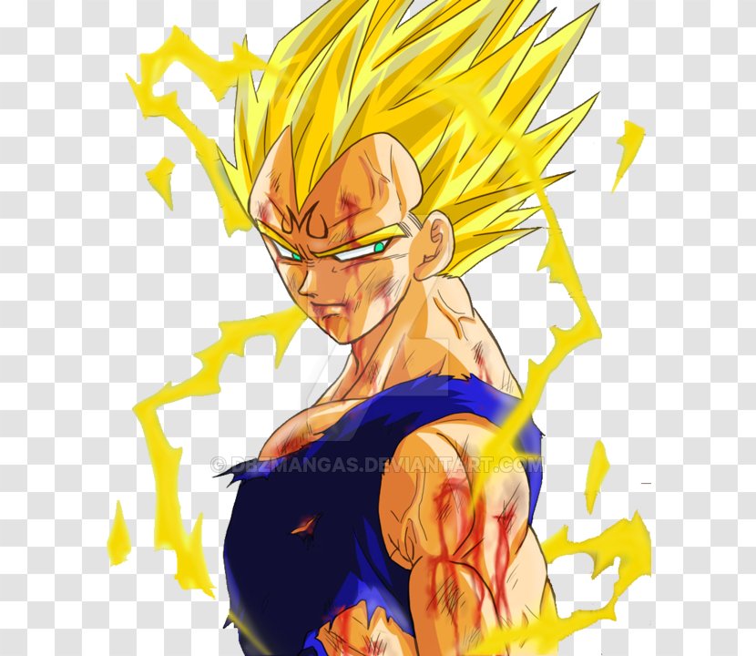 Vegeta Goku Majin Buu Gohan Cell - Cartoon - Ewe Transparent PNG