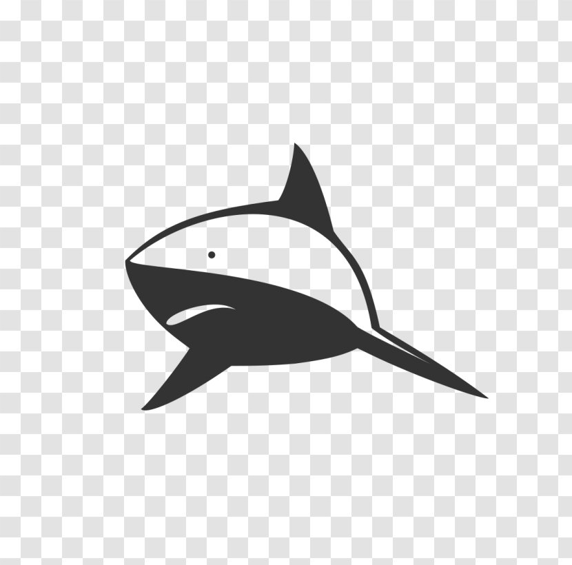 Logo Licence CC0 Public Domain - Black And White - Shark Vector Transparent PNG