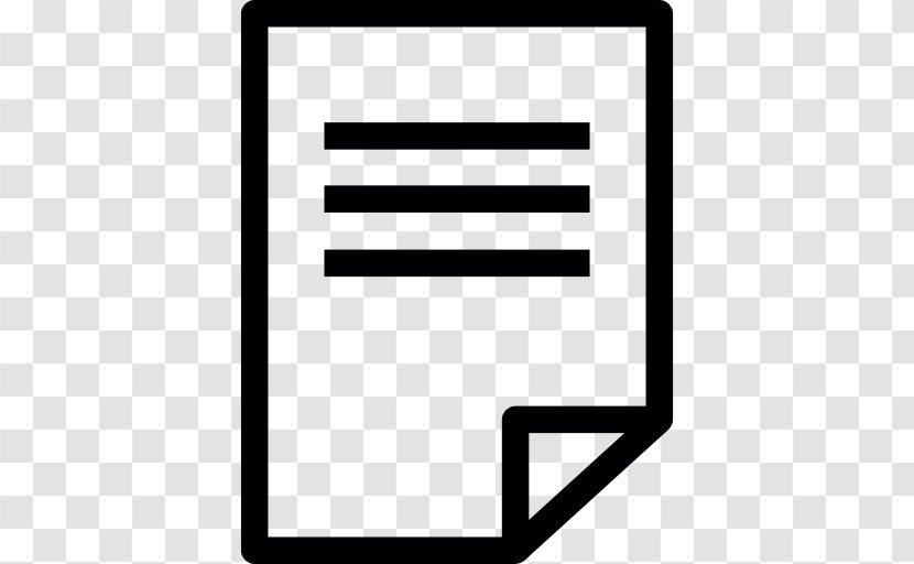 Black And White Rectangle - Document - Text Editor Transparent PNG