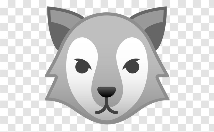 Apple Color Emoji Whiskers Gray Wolf Emojipedia - Fictional Character Transparent PNG
