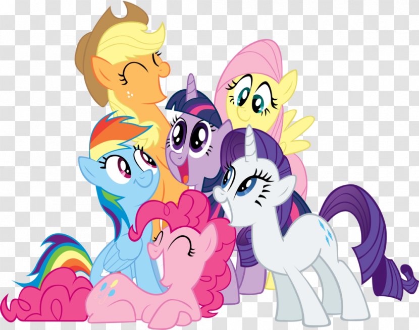 Pinkie Pie Pony Rainbow Dash Applejack Rarity - Cartoon - My Little Characters Transparent PNG