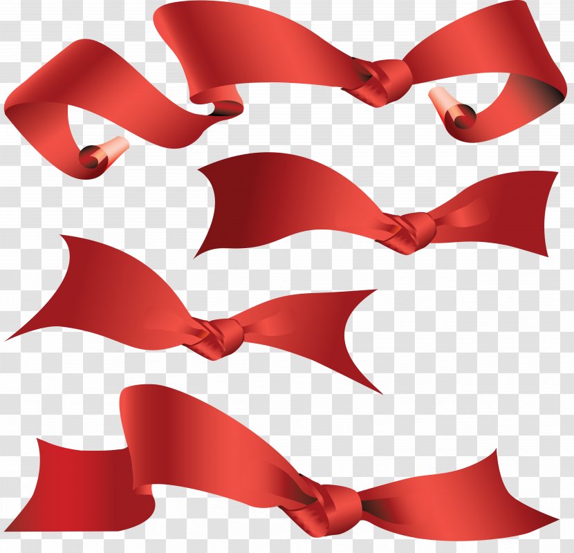Fita - Red Ribbon - Bow Tie Transparent PNG