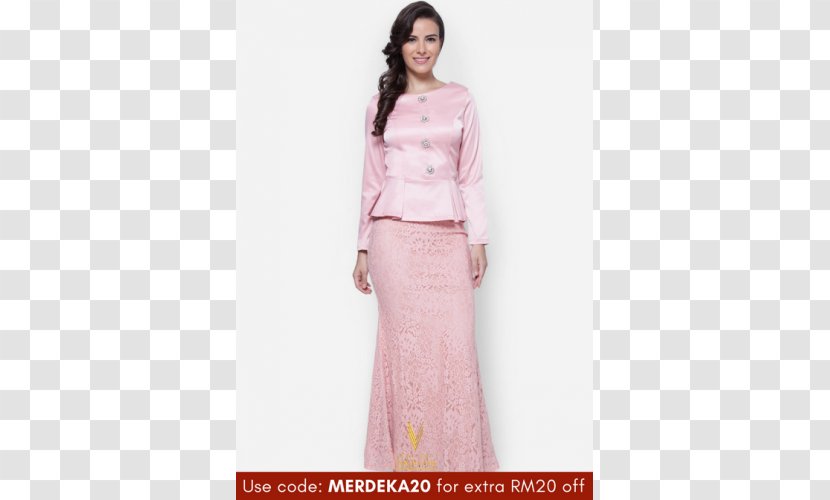 Baju Kurung Gown Robe Kebaya Fashion - Dress Transparent PNG