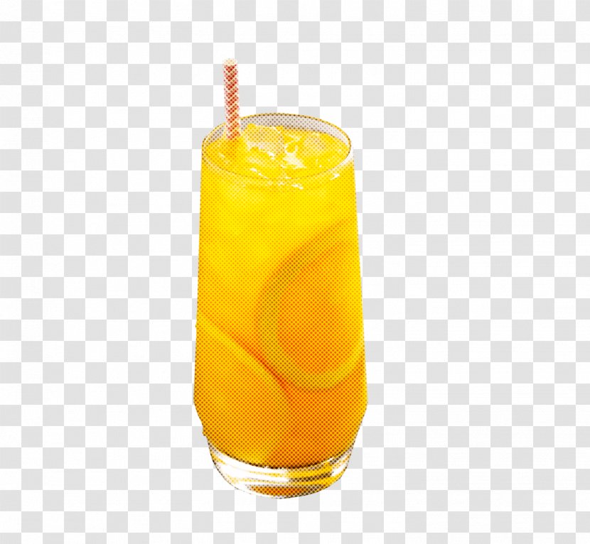 Orange Drink Soft Harvey Wallbanger Yellow - Distilled Beverage Nonalcoholic Transparent PNG