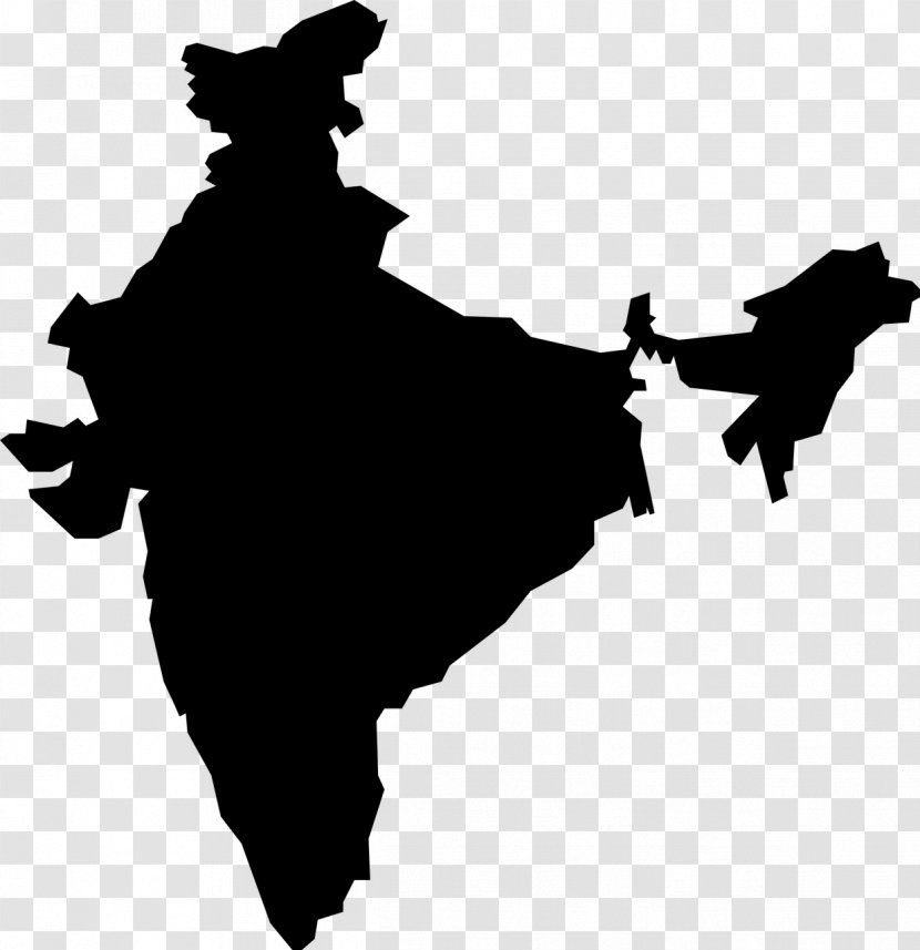 India Royalty-free Vector Map - Black And White Transparent PNG