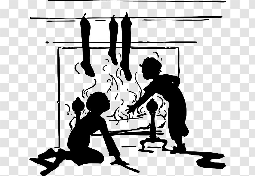 Fireplace Christmas Stockings Clip Art - Muscle Transparent PNG