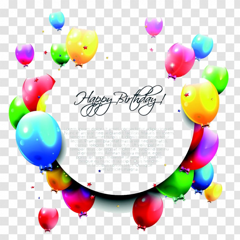 Birthday Cake Wish Happy To You Greeting - Colorful Balloons Transparent PNG