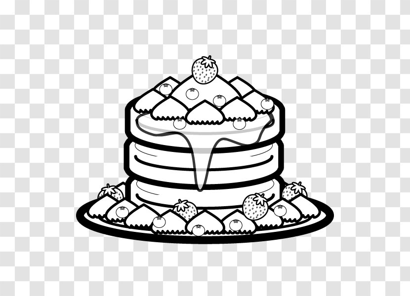 Pancake Christmas Cake Black And White Monochrome Painting - Drawing Transparent PNG