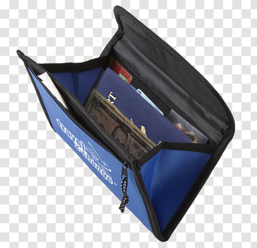 Travel Agent Document Hotel Bag - Electric Blue - Passport Wallet Front Pocket Transparent PNG