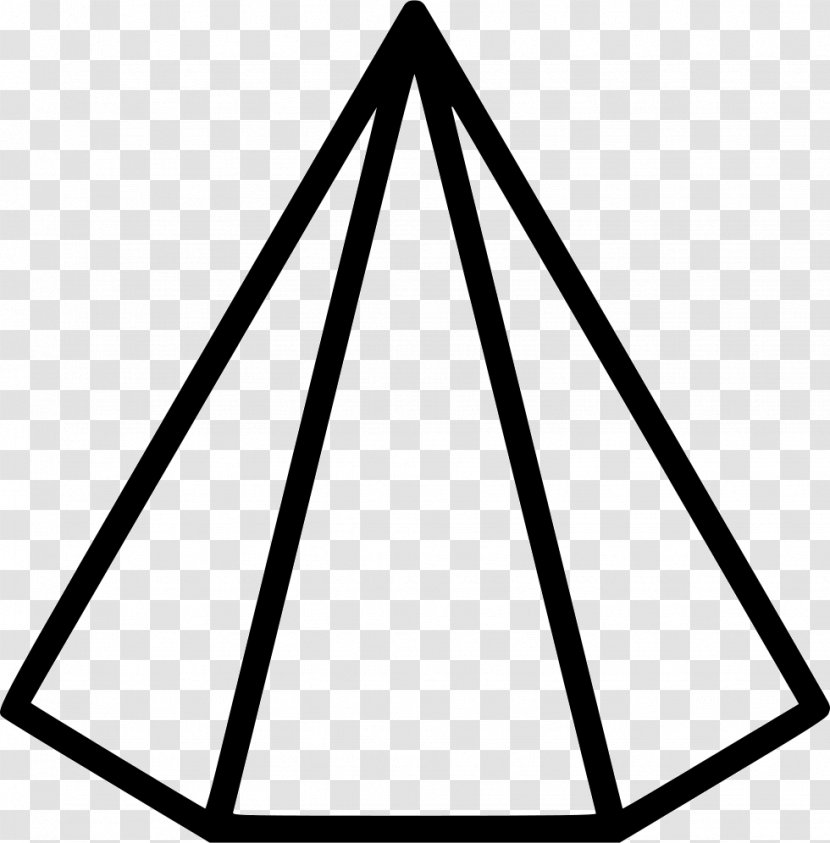 Triangle Hexagonal Pyramid Drawing Transparent PNG