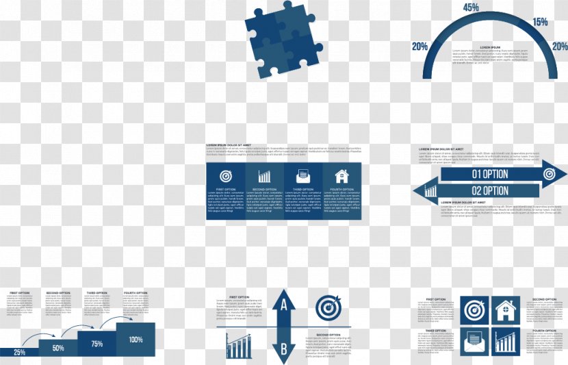 Infographic Element Illustration - Statistics - Business Chart Blue Theme Vector Material Transparent PNG