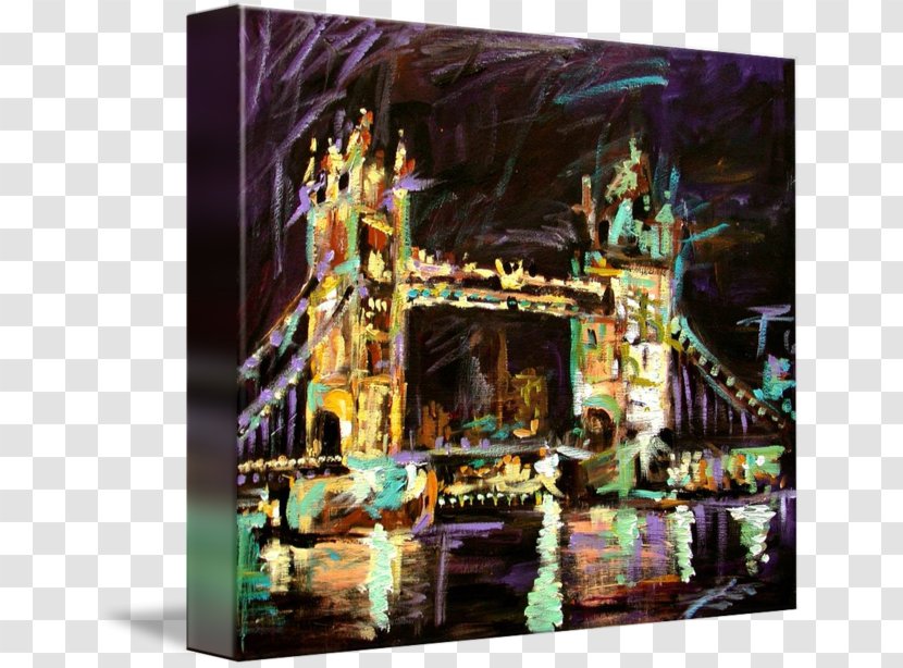 Tower Bridge Abstract Art Oil Painting - Acrylic Paint Transparent PNG