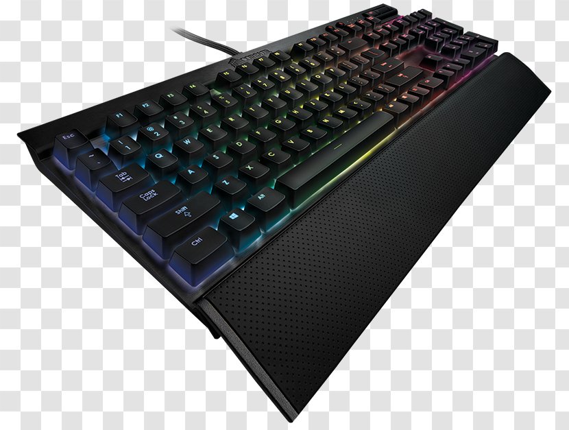 Computer Keyboard Corsair Gaming K55 RGB Mouse Keypad Color Model - Electronic Device - Mode: Rgb Transparent PNG