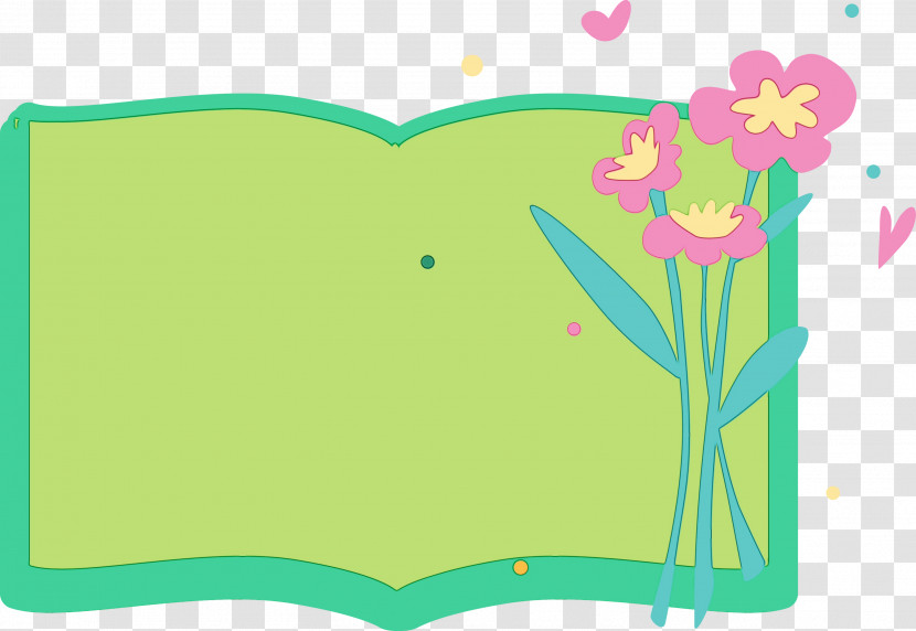 Flower Cartoon Line Green Tree Transparent PNG