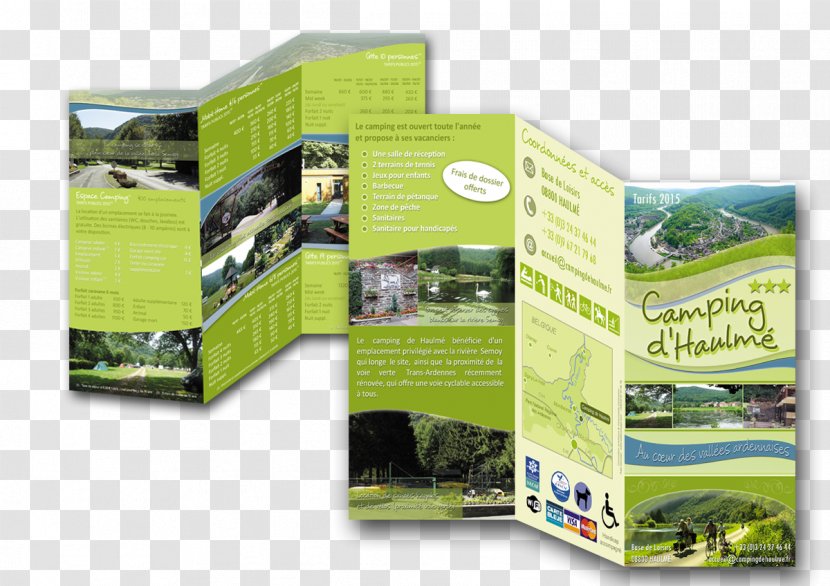Brochure Flyer Folded Leaflet Camping D'Haulme Transparent PNG