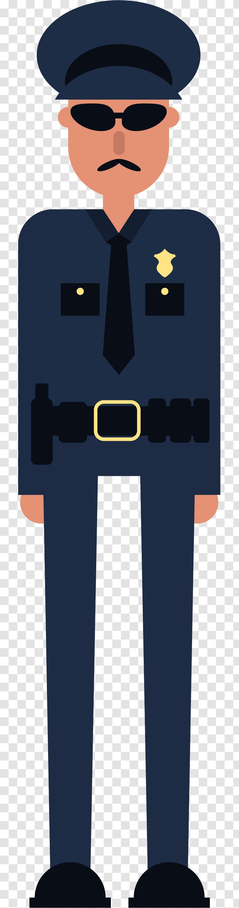 Police Officer Cartoon - Standing - Sergeant Transparent PNG