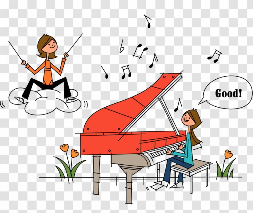 Piano Drawing Royalty-free Illustration - Silhouette - Play Transparent PNG