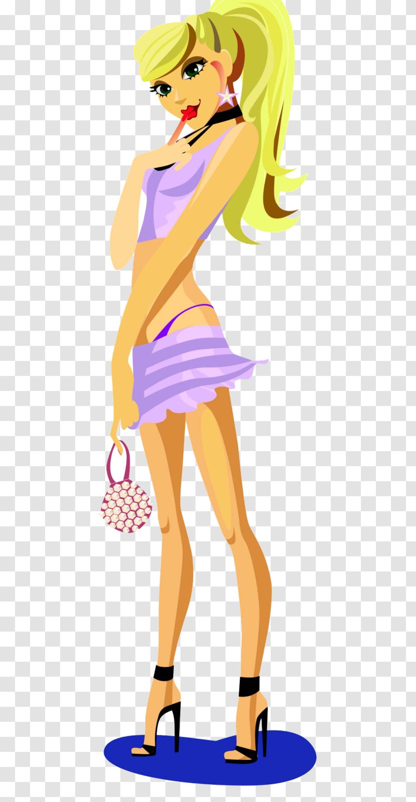 Cartoon Fashion Clip Art - Flower - Model Transparent PNG