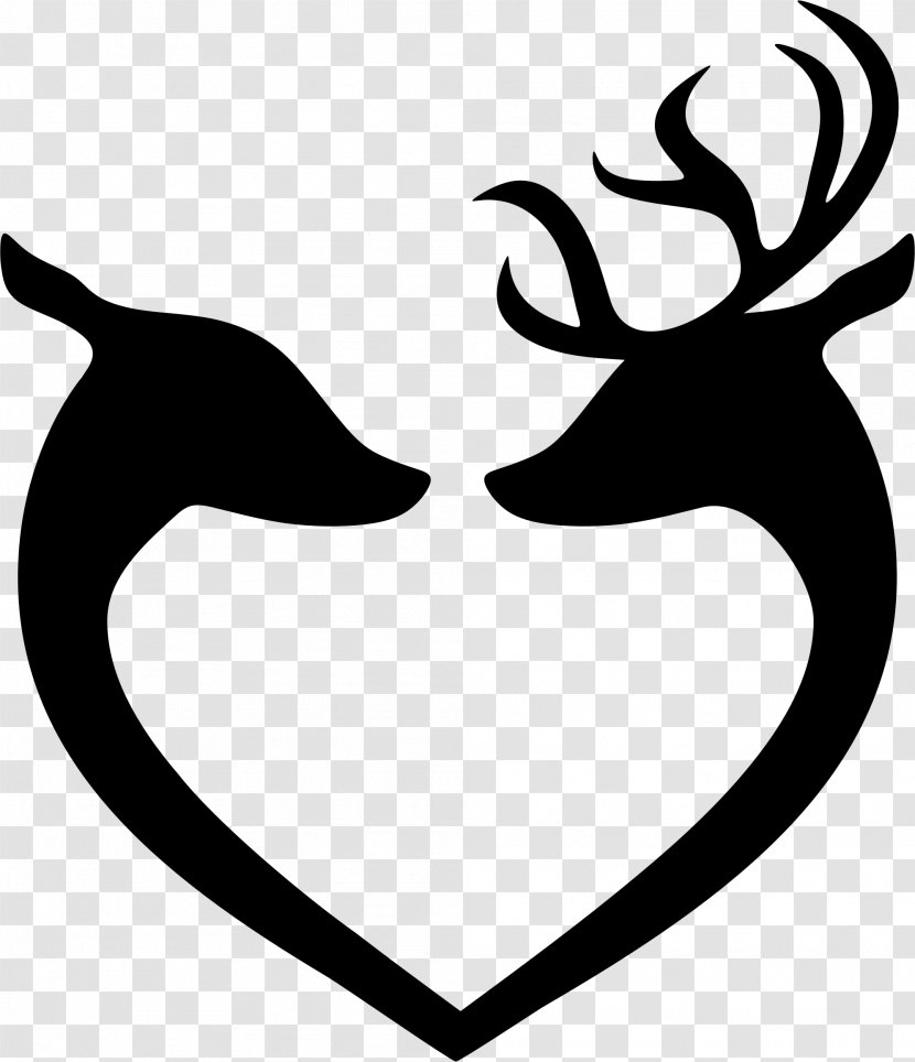 Moose Reindeer Antler - Blackandwhite - Horn Transparent PNG
