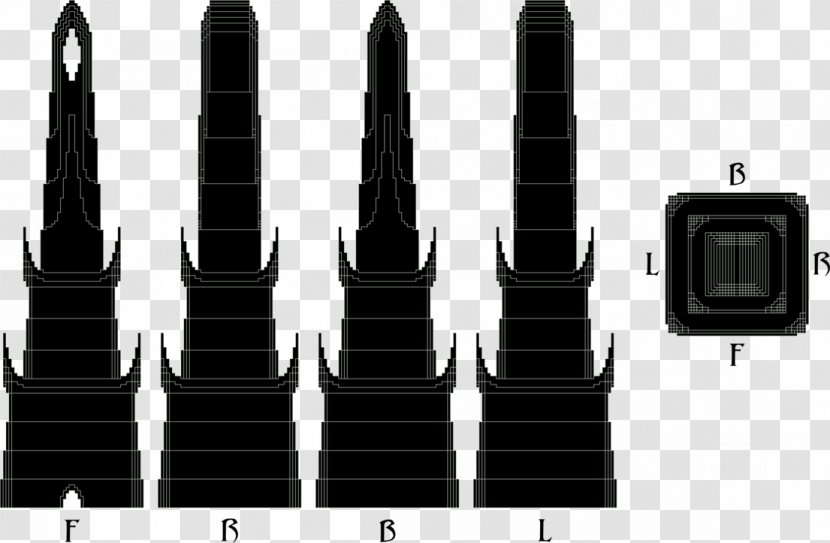 Minecraft Barad-dûr Schematic Diagram 索伦之眼 - Sauron - Kriss Vector Transparent PNG