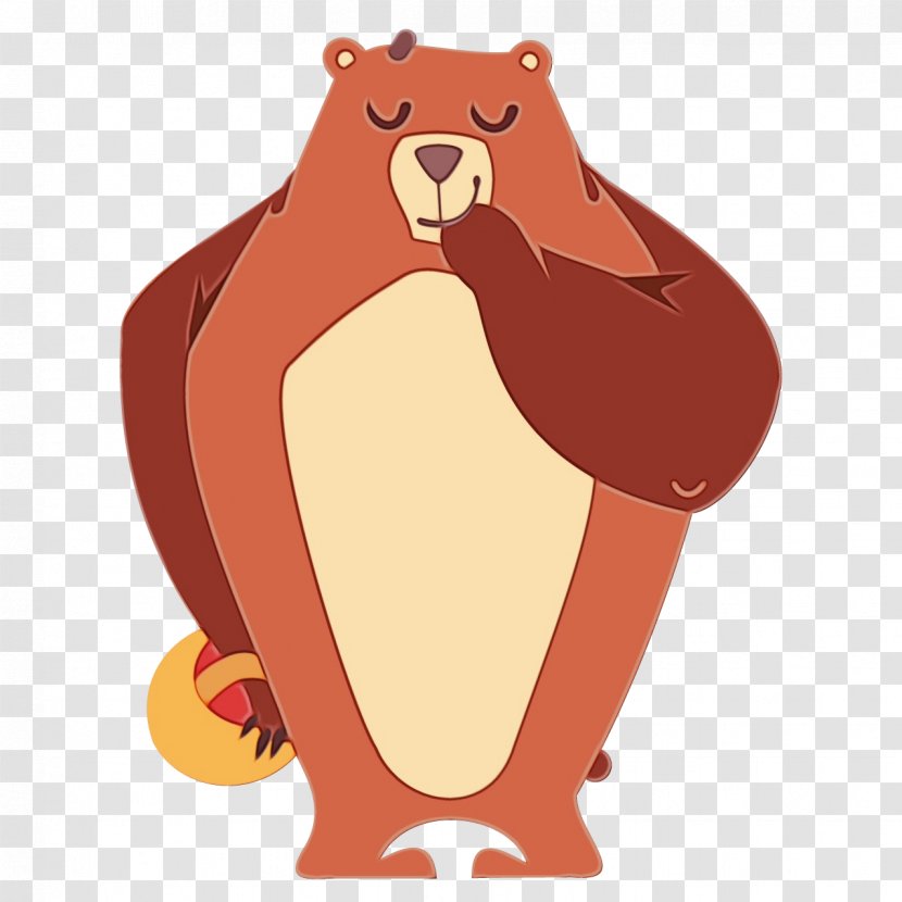 Groundhog Day - Wet Ink - Grizzly Bear Transparent PNG