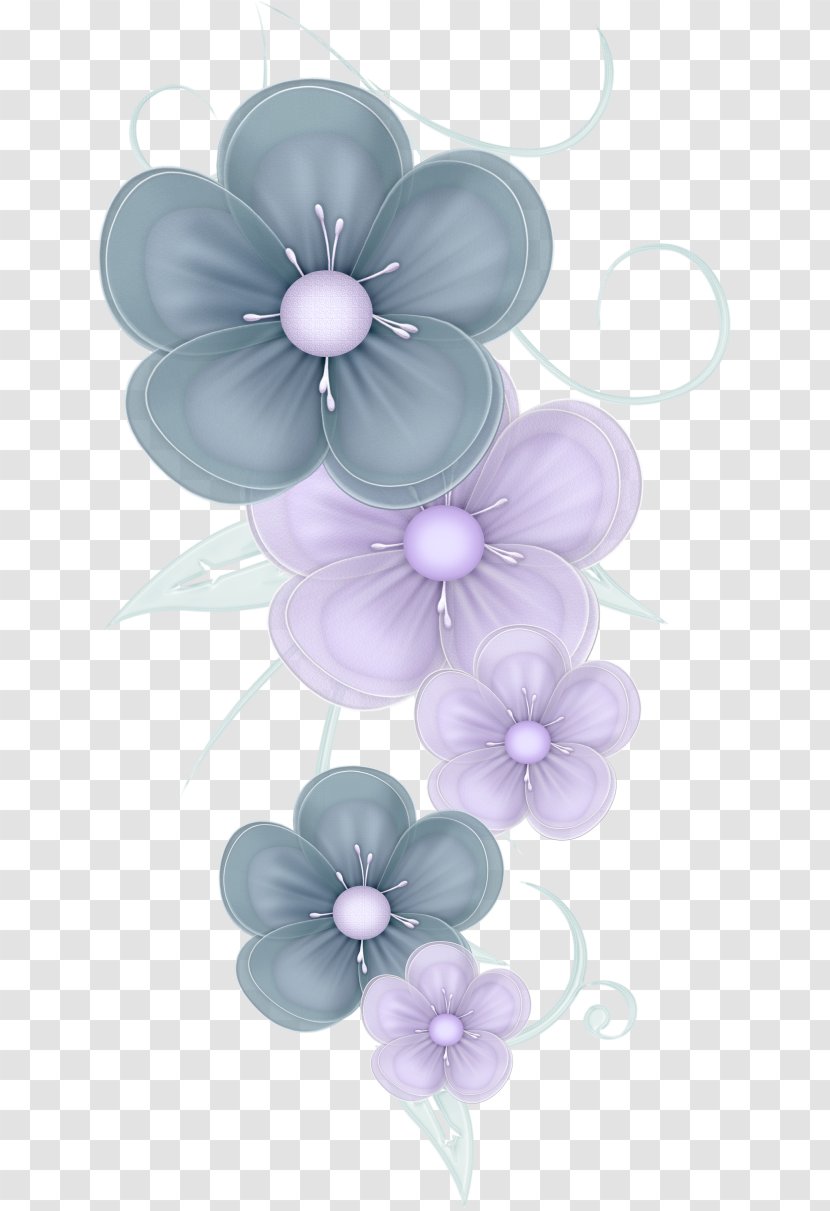 Clip Art - Blossom - Blue Flower Transparent PNG