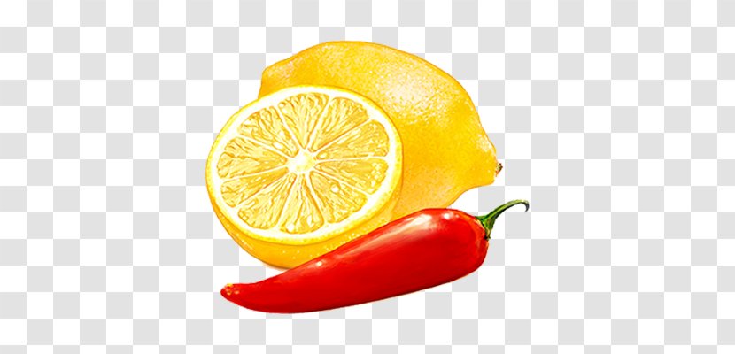 Lemon Chili Pepper Con Carne Vegetarian Cuisine Tangelo Transparent PNG