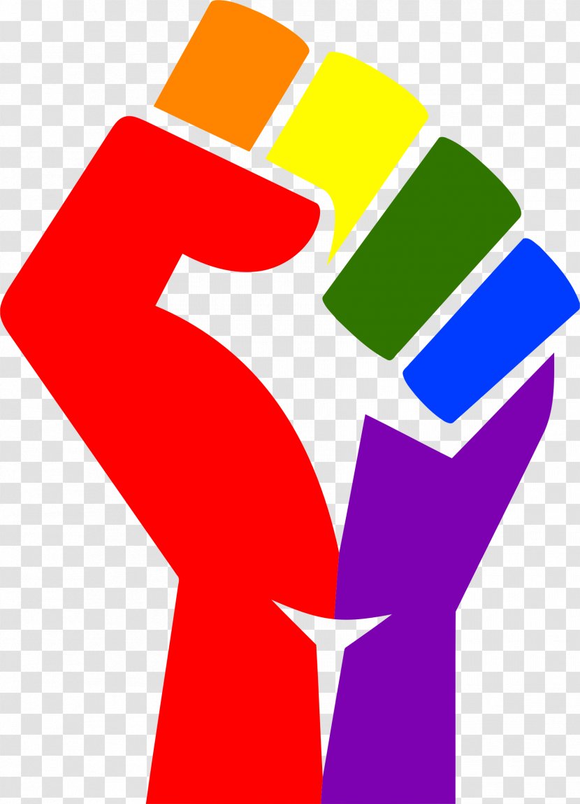 T-shirt Raised Fist Symbol Rainbow - Zazzle Transparent PNG