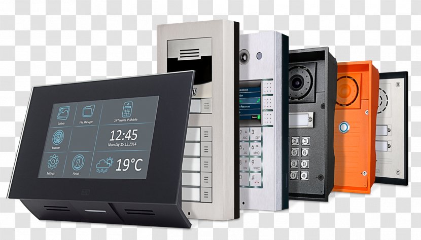 Wireless Intercom System Video Door-phone Serrurier Plateau - Display Device - Building Transparent PNG