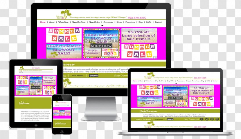 Responsive Web Design Development Page - Display Advertising Transparent PNG