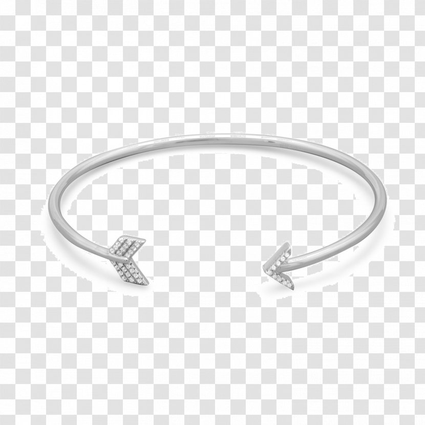 Bangle Plating Bracelet Rhodium Cubic Zirconia - Body Jewelry - Silver Transparent PNG