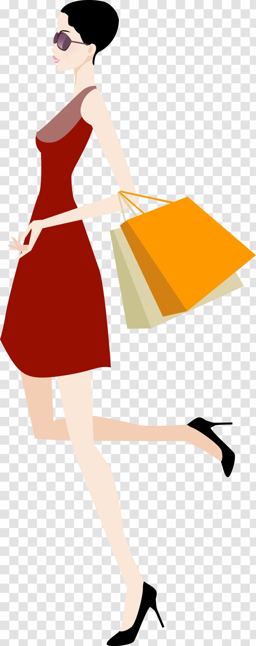 Fashion Stock Illustration Woman - Heart - A Carrying Bag Transparent PNG
