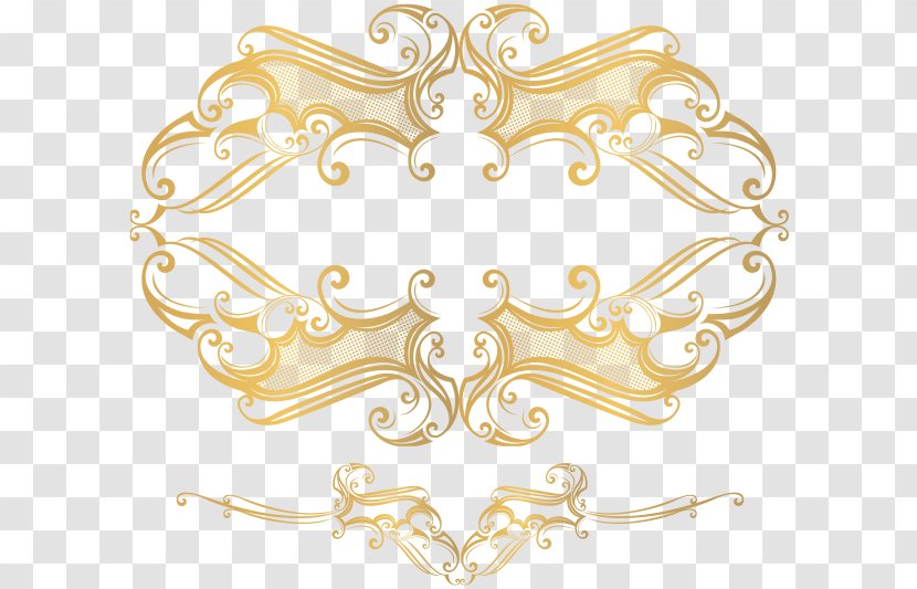 Borders And Frames Gold Picture - Symmetry Transparent PNG