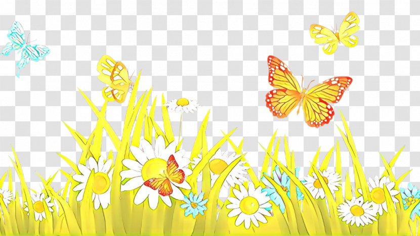 Butterfly Yellow Moths And Butterflies Clip Art Pollinator - Plant Wildflower Transparent PNG
