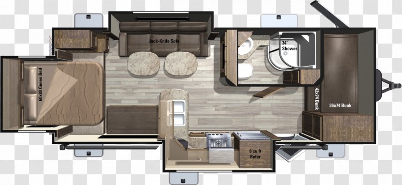 Campervans Caravan Floor Plan Fifth Wheel Coupling Highland Ridge RV - Travel - 60 Feet Trailer Transparent PNG