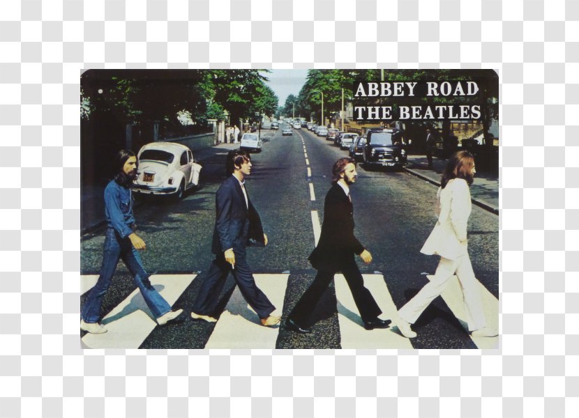 Abbey Road Album Cover With The Beatles - Trabant Transparent PNG