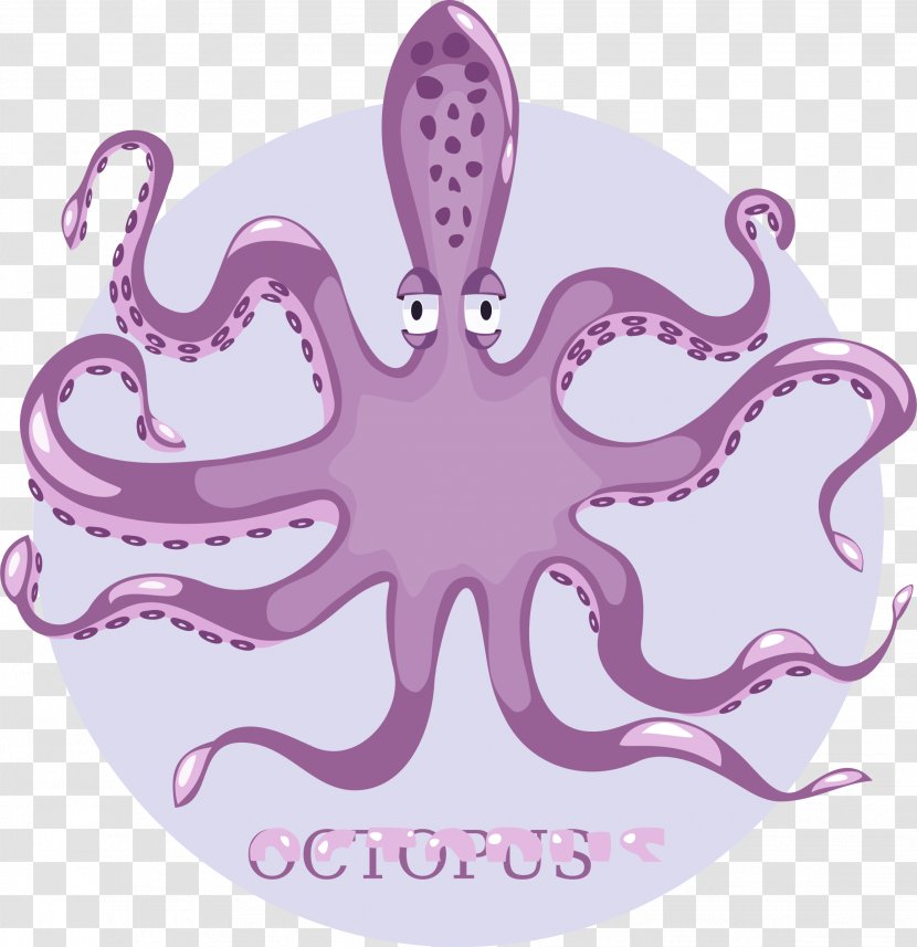 Octopus Clip Art - Magenta - Octapus Transparent PNG