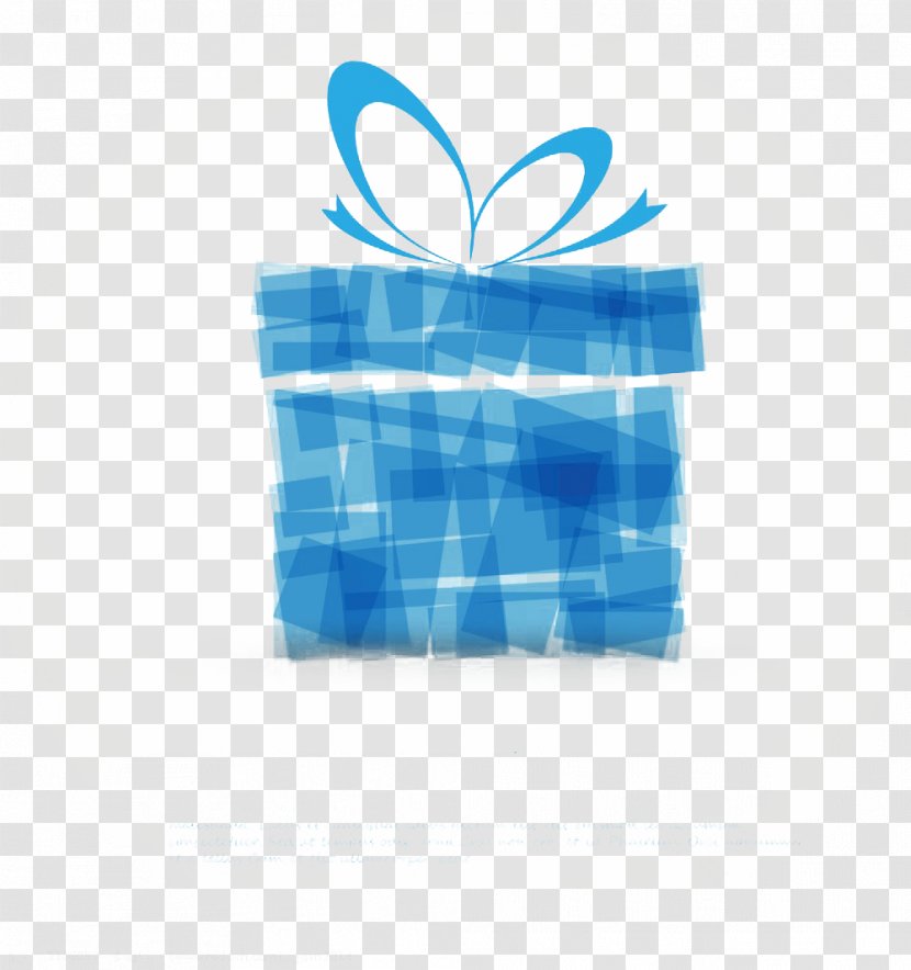 Gift Christmas Card Stock Photography - Electric Blue - Creative Box Transparent PNG