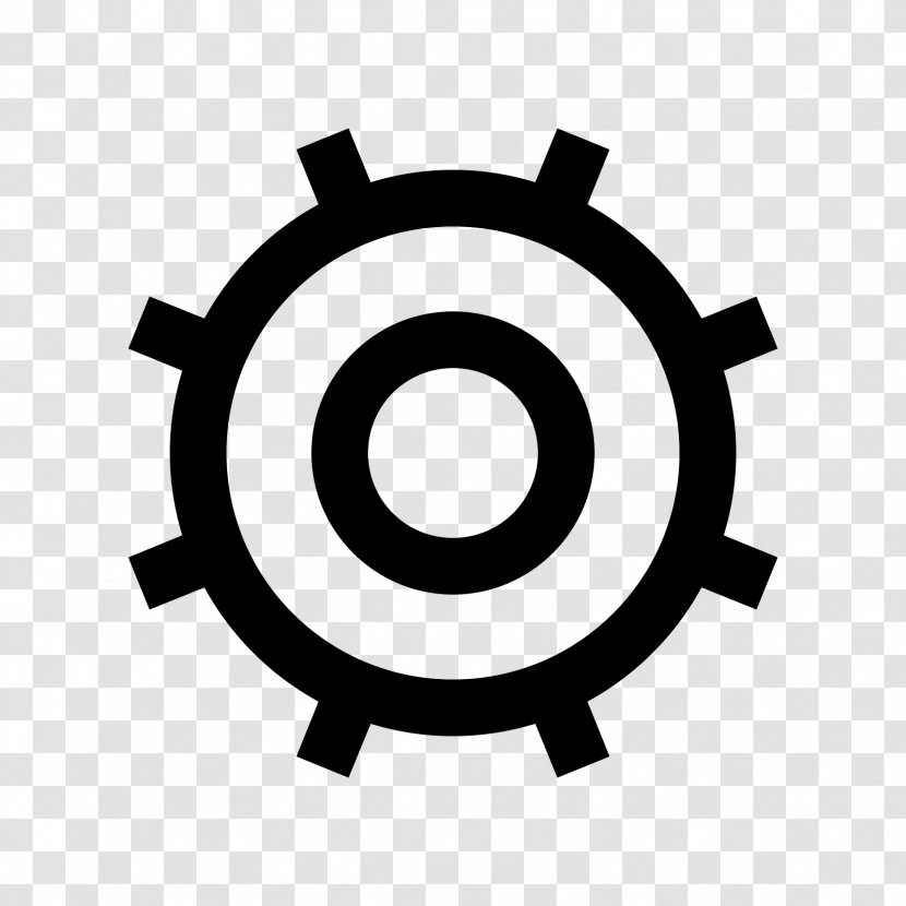 Gear Sprocket - Black And White - Civil Engineering Transparent PNG