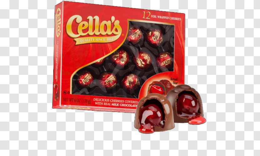 Chocolate-covered Cherry Cordial Hot Chocolate Cella's - Dark - Fillings Transparent PNG