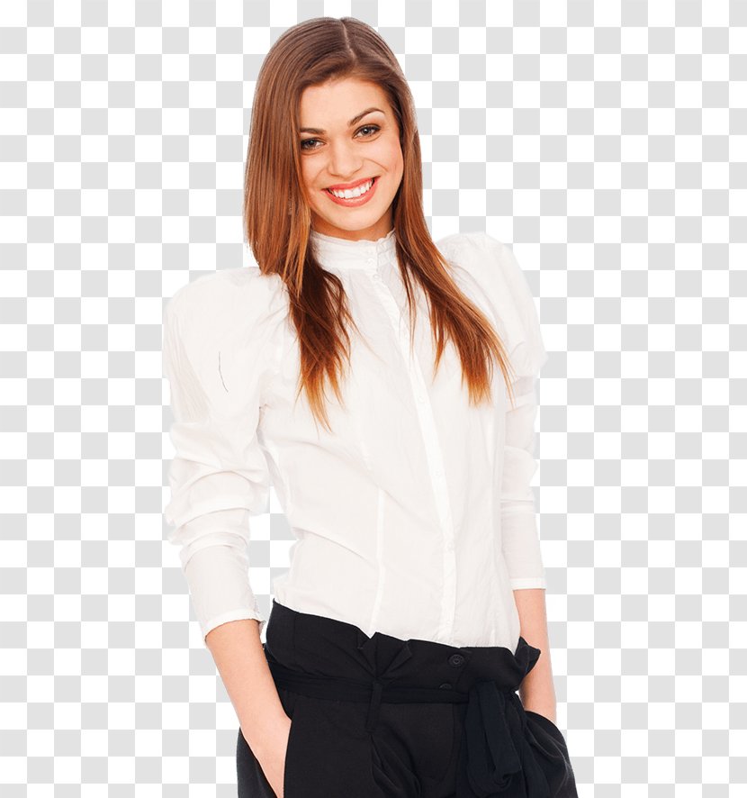 Blazer Blouse Dress Shirt Sleeve Shoulder - Long Hair Transparent PNG