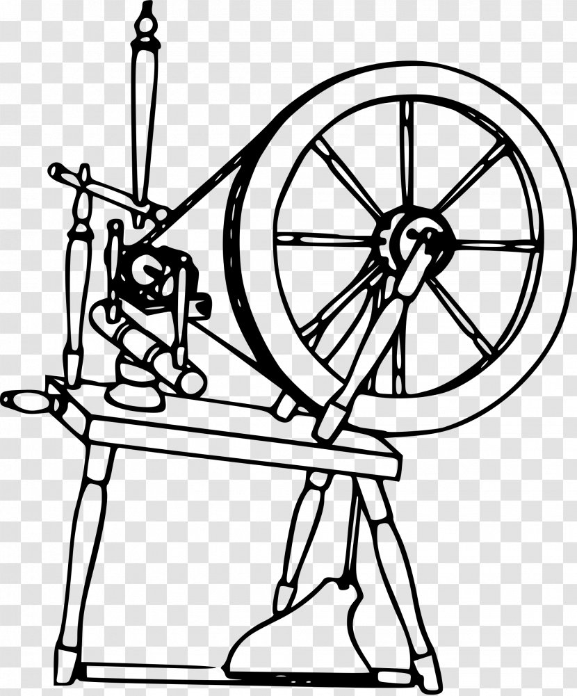 Spinning Wheel Drawing Clip Art - Textile Transparent PNG