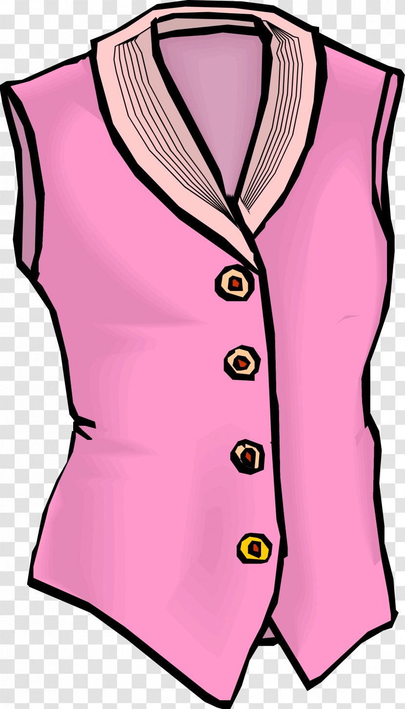 Sweater Vest Blouse Clip Art - Magenta - Pink Vector Dress Transparent PNG