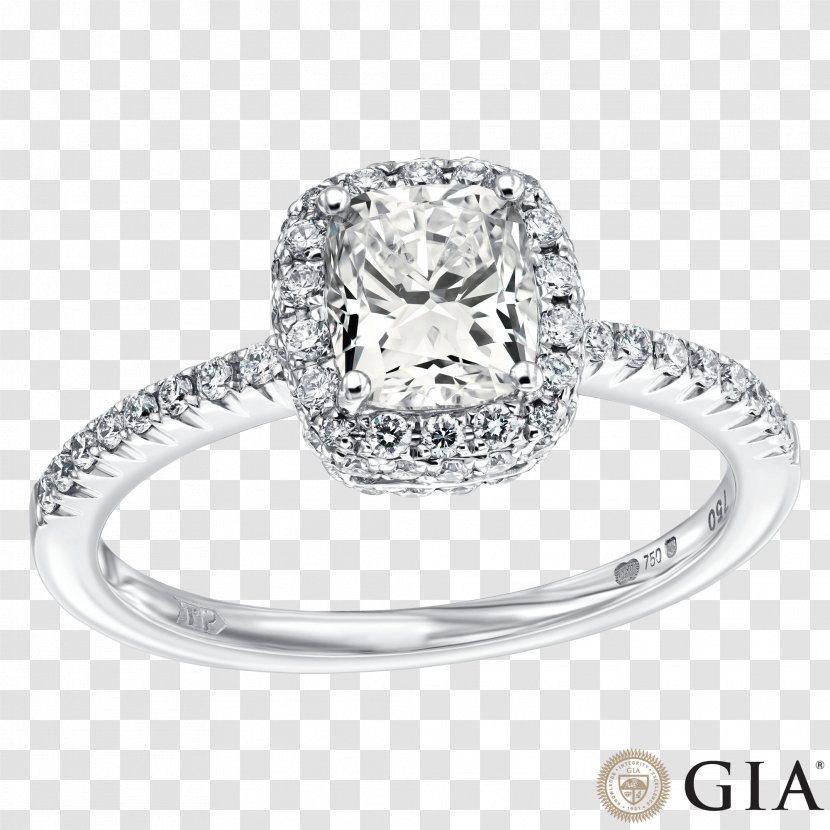 Engagement Ring Diamond Cut Princess Wedding - Silver Transparent PNG