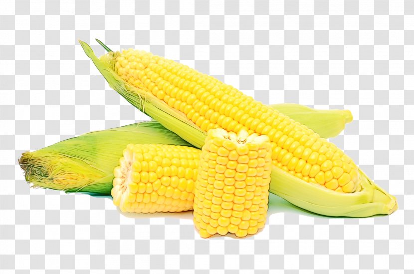 Corn Kernels On The Cob Sweet Yellow - Cuisine Vegetable Transparent PNG