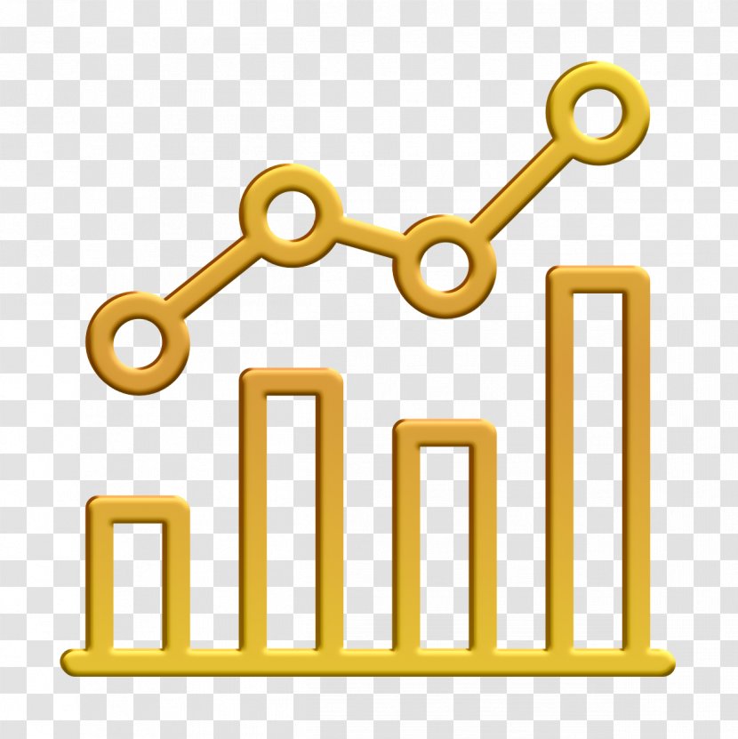 Basic Icons Icon Analytics - Yellow - Text Transparent PNG