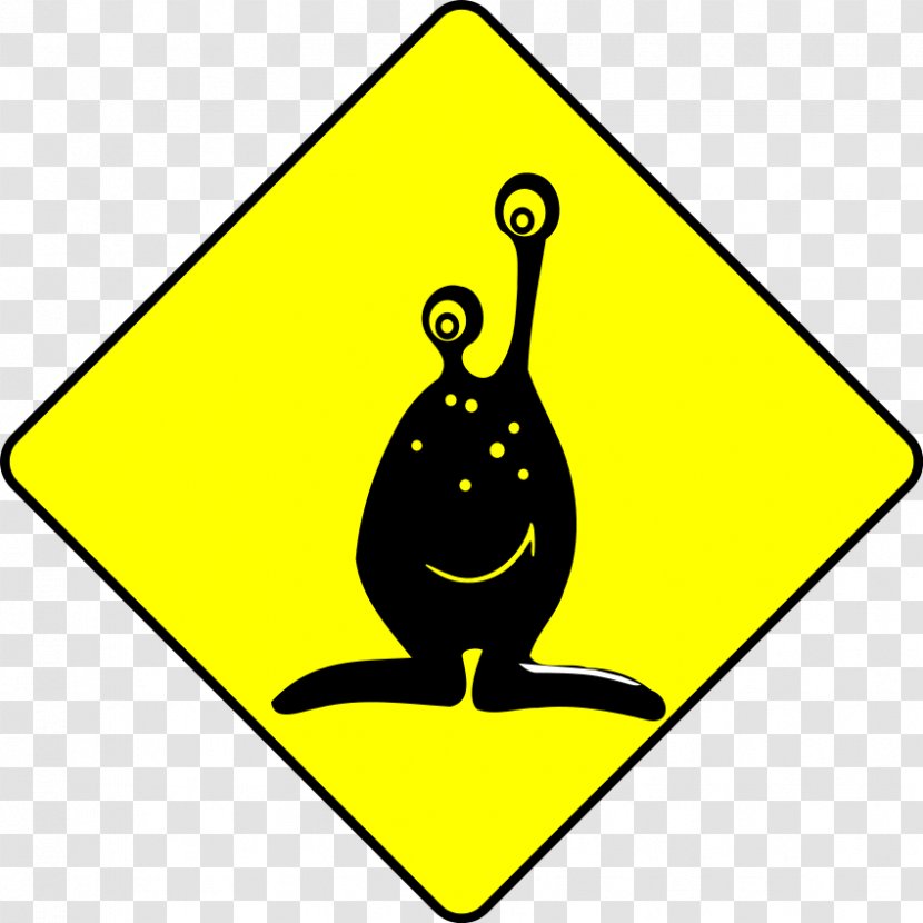 Warning Sign Traffic Extraterrestrial Life Clip Art - Alien - Signs Transparent PNG