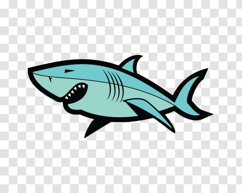 Shark Cartoon Illustration Transparent PNG